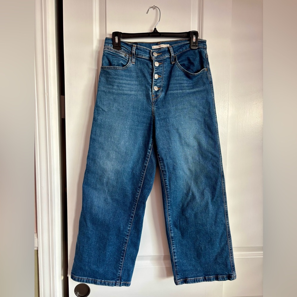 Levi's Mile High Cropped Wide Leg Jeans